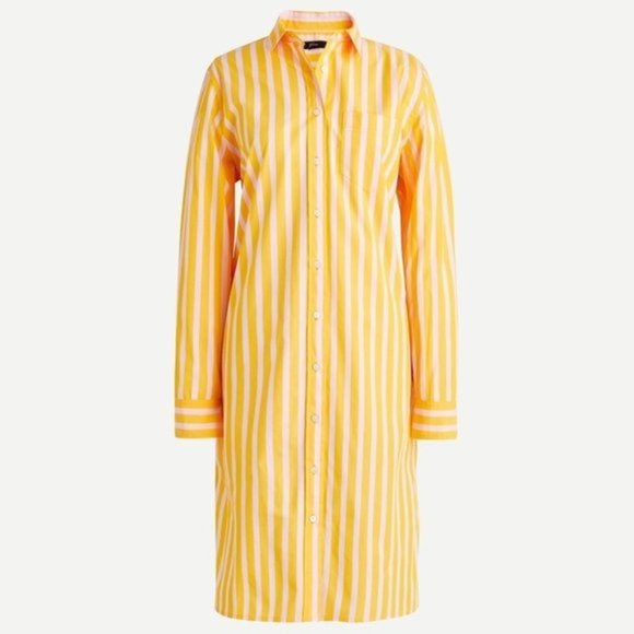 🎉HP🎉 J.Crew Button-up shirtdress in stripe - Picture 1 of 10